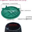 Cunguv Valve Box Cover Lid 10-inch Sprinkler Valve Round Box Lid Replacement Circular for Automatic Irrigation System