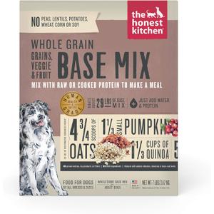 The Honest Kitchen Human Grade Whole Grain, Veggie & Fruit Base Mix Dehydrated Dog Food (Just Add Protein) - 7 Pound Box (makes 12 Pounds)