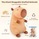 SuzziPals Giant Capybara Plush 30", Jumbo Soft Capybara Stuffed Animal, Giant Plush Toys Hugging Plush for Stress Relief & Cozy at Night, Huge Cuddly Capibara Plushie Gift for Kids Adults
