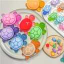 5 Pcs Large Glow in The Dark 3D Resin Turtles Miniature Garden Figurines,Accessories for Decorating DIY Dollhouse Fish Tank Fridge Wall Art, Safe, Durable, Non Fading 5 Colors