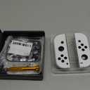 eXtremeRate DIY Replacement Shell Buttons for Switch & Switch OLED, White Custom Housing Case with Full Set Button for Joycon Handheld Controller - Controller NOT Included