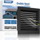 12" X 12" Gable Vent - Premium Aluminum, Sturdy & Stylish Shed Vents with Screen, Effectively Removing Heat and Humidity - Ideal for Ventilation in Houses [Vent Opening: 10" x 10"] (Black)