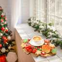 Pine Cones Charcuterie Boards Wooden Funny Cutting Board 12.6 x 15.7inch Acacia Wood Boards Cute Serving Tray for Fruit Bread Salad Vegetables Snack Dessert