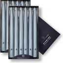 Colonial Candle Unscented Taper Candle, Handipt Collection, Wedgewood, 10 In, Pack of 12 - Up to 8 Hours Burn