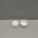 Velvet 3 Slots Jewelry Ring Box Vintage Octagon Ring Display Holder Gift Premium Gorgeous Case with Detachable Lid for Wedding Engagement Proposal Keepsake Ceremony (White)