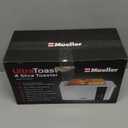 Mueller UltraToast Full Stainless Steel Toaster 4 Slice, Long Extra-Wide Slots for Bagels and Waffles, 6 Browning Levels, LED Display, Cancel/Defrost/Reheat Functions & Removable Tray, Kitchen Gadgets