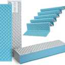 Ultralight Foam Sleeping Pad, Waterproof Closed Cell Foam Pad for Superior Insulation, Folding Sleeping Mat for Compact Storage, Foldable and Portable for Hiking and Camping (Blue)