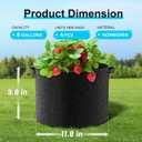 5 x Land Guard 4-Pack Fabric Grow Bags 5 Gallon, Thickened Nonwoven Garden Pots, Growing Bags with Handles, Black
