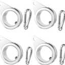 Anovo 1.25" Flag Pole Rings, Flagpole Rings Aluminum Alloy 360° Rotating Anti Wrap Flag Mounting Spinning Ring Clips for 1.02-1.25 Inch Diameter Flagpole (1.25 Inch -Pack of 4, Matte Silver)