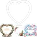 Metal Double Heart Arch Stand for Proposal, Heart Shaped Balloon Arch Stand，Heart Shaped Arch Frame, for Proposal Ceremony, Valentine's Day, Engagement, Birthday Party Baby Shower Decoration Decor