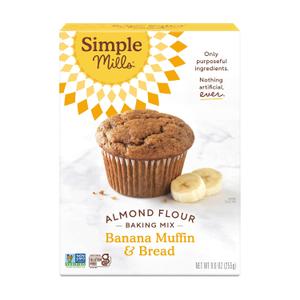 Simple Mills Almond Flour Baking Mix, Banana Muffin & Bread Mix - Gluten Free, Plant Based, Paleo Friendly, 9 Ounce (Pack of 1) (EXP 05/07/27)