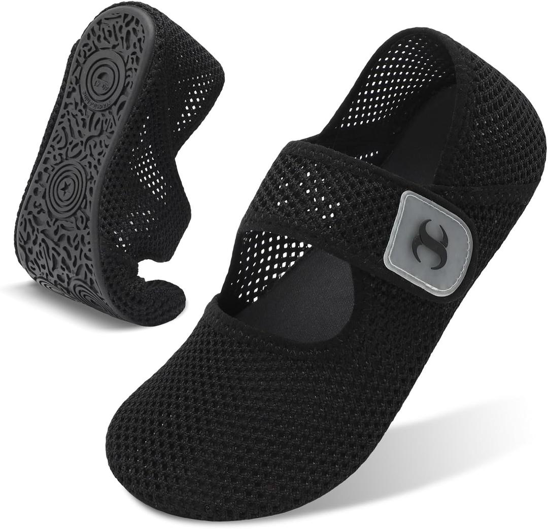 Water Shoes for Women Men Barefoot Beach Swim Aqua Socks Summer Wide Slides Sandals Quick Dry Pool River Sea Sock Shoes (11-11.5 Women/9.5-10 Men, Meshblack)