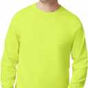 Gildan Adult Ultra Cotton Long Sleeve T-Shirt, Style G2400, Multipack 72, Safety Green, XX-Large