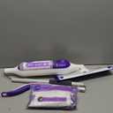 Swiffer PowerMop Multi-Surface Mop Kit for Floor Cleaning, Includes PowerMop, 2 Mopping Pad Refills, 1 Cleaning Solution with Fresh Scent and 2 Batteries (Purple and White)