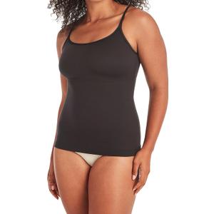 Maidenform Women's Shapewear Cami Tank Top, Tummy Control Shapewear for Women, Back-smoothing Fajas Cami (Plus Size, Too) (Black, M)