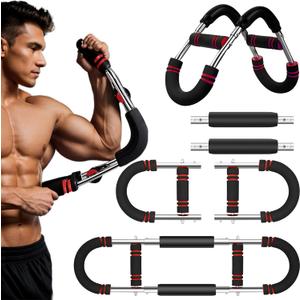 Chest Workout Equipment, 66-110lb Adjustable Arm Trainer, Chest Trainer for Men, Arm Workout Equipment, Detachable Spring Resistance Home Fitness Equipment for Enhancing Upper Body Muscle, Red