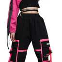 LOLANTA Girls Hip Hop Dance Clothes 3PCS Crop Top Cargo Pants Sets Active Outfits Size S