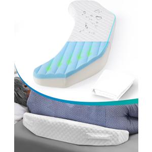 Bedsore Rescue Positioning Pillow Wedge with Extra Pillowcase, Pressure Ulcer Cushion for Bed Sore Prevention, Stay on The Side and Stay Off The Back, Adjustable Slope