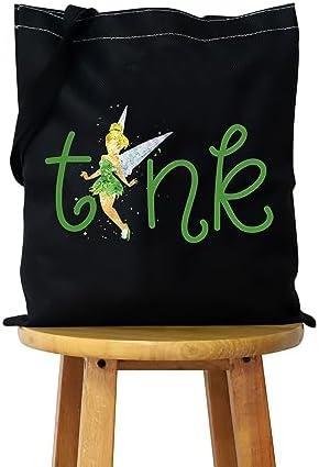 WCGXKO Family Vacation Gift Tink Zipper Pouch Makeup Bag (T black tote)