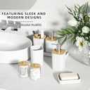 XLHOMO Bathroom Set - 25PC White Bathroom Set with Shower Curtain and Rugs, Bathroom Accessories Set, White Shower Curtain Set with Bathroom Can