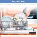 2pc 304 Stainless Steel Utensil Holder,Silverware Drying Rack with Hooks for Dish Drainer,Dish Drying Rack with 3 Divided Compartments,Knife and Fork Drainage Rack,With Hooks, Rust Proof, Color-Silver