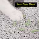 Cute Cat Litter Mat,24x16 Inch - Easy Clean, Anti Slip Trapping Mat for Box & Kitty Litter, Cute Small Rug, Indoor Cat Accessories,White