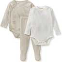 Burt's Bees Baby Unisex 3-Piece Bodysuit and Pant Set, 100% Organic Cotton Infant Outfit (6-9 Months)