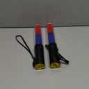 Weewooday 2 Pack 11 Inch Safety Air Traffic Control Wands, LED Signal Traffic Wand Flashlight Control Safety Baton Flashlight Signal Wand for Parking Guides, Aircraft, Car Directing(Red and Blue)