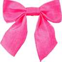 Meseey 12 Pack 6 Inch Hot Pink Burlap Bows Farmhouse Christmas Bow for Tree,Gift Wrapping & Stockings,Reusable Rustic Party Supplies (Hot Pink)