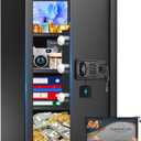 5.2 Cuft Large Fireproof Safe for Home Use, Digital Safe Box with Programmable Keypad, Spare Keys and Alarm System, Anti-Theft Security Safes for Home and Office