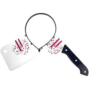 Amazon.com: Halloween Headpiece Knife Headband Bloody Cleaver Headband Bloody Horror Props Funny accessory Halloween Cosplay Decorations : Clothing, Shoes & Jewelry