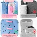 Bogg Bag Cup Holder for Stanley Bogg Bag Drink Holder Attachment 40OZ Water Bottle Holder Adjustable Cup Holder Accessories for Bogg Bag/Beach Hole Bag Take Out Cup Carriers(2Pack Rose)