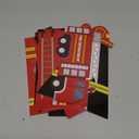 Fire Truck Happy Birthday Banner Sign, Fire Engine Rescue Birthday Bunting Banner Flag Garland for Kids Boys Fire Truck Party Carnival Party Decorations Supplies (Red)