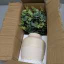 Artificial Eucalyptus Plant in Ceramic Vase, 13.8" Faux Potted Plant