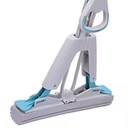 Wusudur Sponge Mop for Home Commercial Use Tile Flooring Bathroom Garage Cleaning Hands-Free Stainless Steel Long Handle with Two Super Absorbent Sponge Head, Green