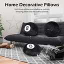Dripykiaa 8 Ball Throw Pillow, 14" Decorative Pillows Throw Cushion Home Decoration Plush Sporty Design Ball Pillow for Women, Men Bestselling Comfort and Stylish Accent Decor