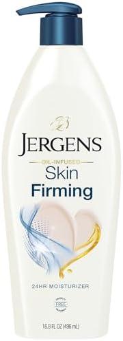 Jergens Skin Firming Body Lotion for Dry to Extra Dry Skin, Skin Tightening Cream with Collagen and Elastin, Dermatologist Tested, Hydralucence Blend Formula, 16.8 Oz