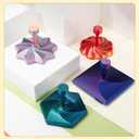 4 Pack Expanding 3D Printed Fidget Toys Hexagon Square Star Flower Sensory Toys with Removable Handle for Adult (Multicolor)