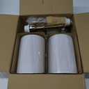 24.5 Inch Wall Sconces Battery Operated Set of 2, Rechargeable Wireless Wall Sconces Lights with Remote, Not Hardwired Dimmable Gold Wall Lamps with White Fabric Shade for Bedroom, 2 Bulbs Included (Gold and White)