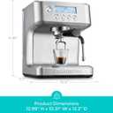 CASABREWS Ultra Espresso Machine with LCD Display, Espresso Maker with Powerful Milk Frother, Customizable Brewing Temperature, Provides Barista-Level Lattes and Cappuccinos, Gift for Men & Women