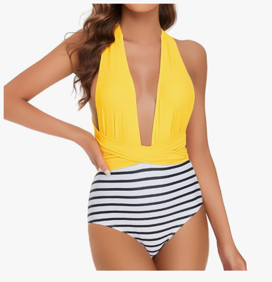 Edelqual Womens Swimsuits One Piece Tummy Control Bathing Suit Swim Suits Slimming Swimwear S