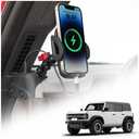 Aigmux Phone Holder with Charging C Port for Ford Bronco 2021 2022 2023 2024 2025 2026, Easy One Touch Lock, Adjustable Angle 360° Phone Mount for Bronco Accessories