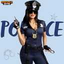 Spooktacular Creations 5 pcs Police Costume Accessories, Halloween Costume Accessories for Adults, Police Role-Playing Accessory, Detective Dress-Ups