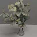 Artificial Eucalyptus Stems in Glass Vase with Faux Water, 13.5" Fake Plants for Home Decor, Coffee Table Centerpieces, Office, Bathroom & Farmhouse Weddings - Faux Greenery Plants Decorations