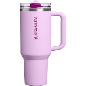STANLEY Quencher ProTour Flip Straw Tumbler with Leakproof Lid | Built-In Straw & Handle | Cupholder Compatible for Travel | Insulated Stainless Steel Cup | BPA-Free (40 Ounces, Soft Orchid)