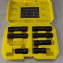 Topec 8Pcs Spline Lug Nut Socket Set | 5, 6, 7, 12 Spline Locking Lug Nut Key, Universal Wheel Lock Removal Kit, Wheel Lock key Set for Car, CR-MO Steel (Not for Hex, Deep, Large-Size, and 10-Spline)