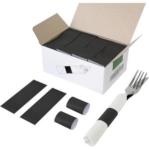 NATURALABEL Standard Napkin Band, Paper Napkin Rings Self Adhesive 2000-Count (Black) (1 Boxes (2,000 Units))
