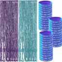 108 Pcs Suicide Prevention Awareness Bracelets - 33'' Teal & Purple Beads Necklace Bulk Inspirational Silicone Wristband for Suicide Awareness Day 2025 Charity Campaign Party Favors