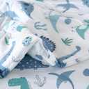 SDIII Dinosaur Comforter Twin 3 Pieces, Silky Breathable Microfiber and Spandex, Cute Dinosaur Bedding Twin Set for Boys Girls Kids and Teens