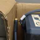 Retractable Garden Hose Reel 5/8 in x 100 ft Professional Metal Bracket & 9-Pattern Metal Nozzle UV Resistant Brass Fitting Heavy Duty Wall Mount Any Length Lock Slow Retraction 180 Swivel